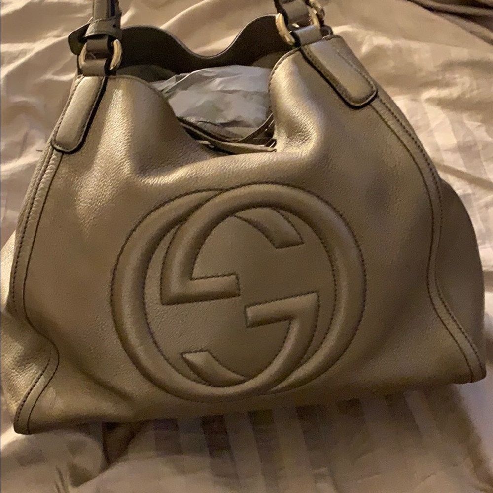 Gucci soho cellarius golden beige leather